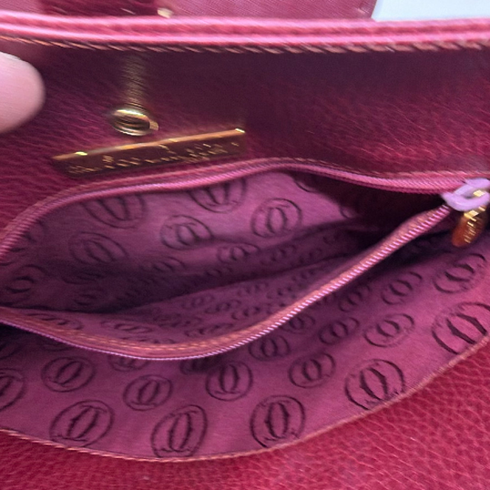 Cartier Must de Cartier Burgundy Leather Shoulder Bag - Picture 8 of 8